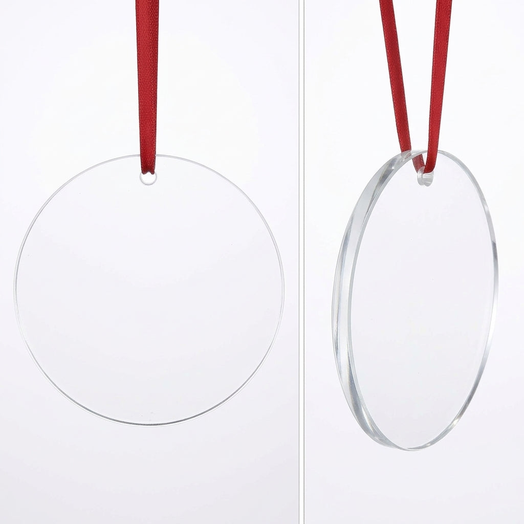 Personalized glass ornament with name engraving