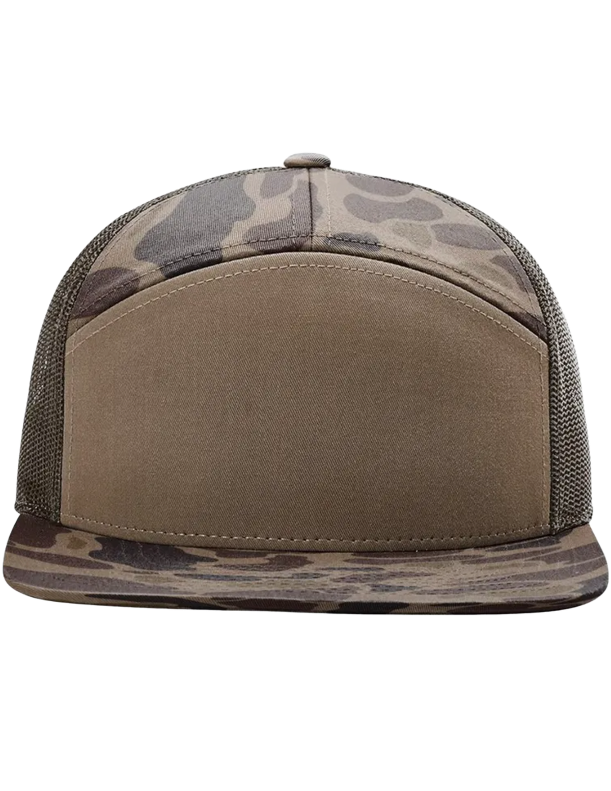 Personalized 7-panel hat, back view