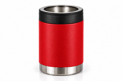 Custom engraved can coolers in assorted colors