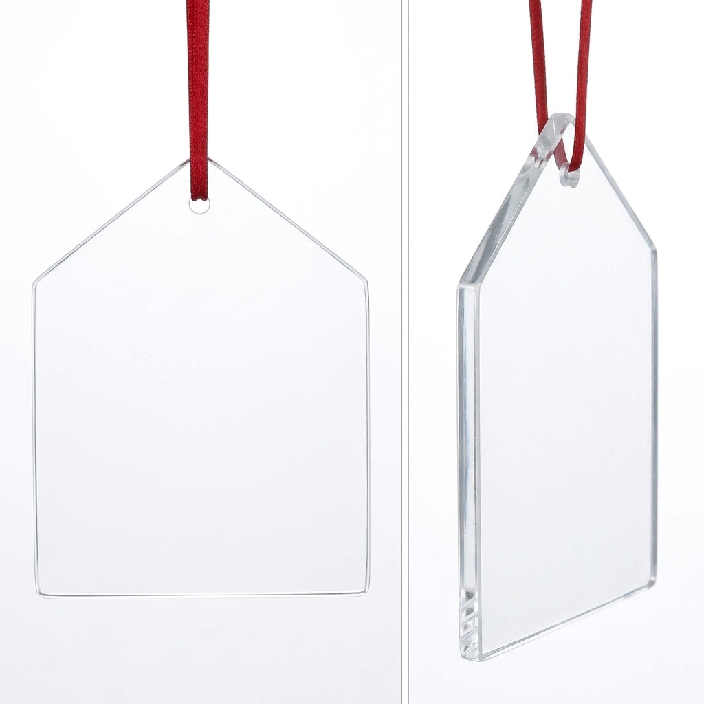 Custom engraved glass Christmas ornament
