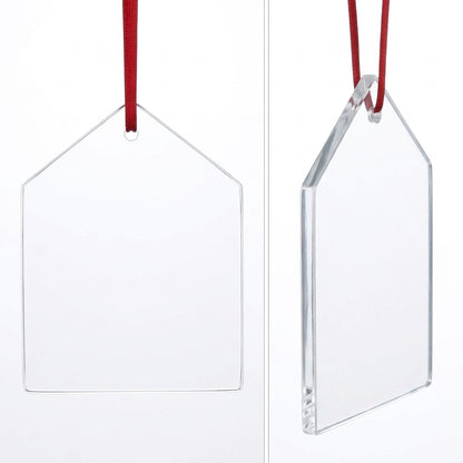 Custom engraved glass Christmas ornament