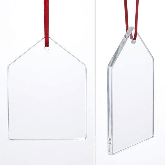 Custom engraved glass Christmas ornament
