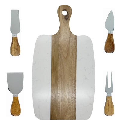 Personalized serving board with utensils